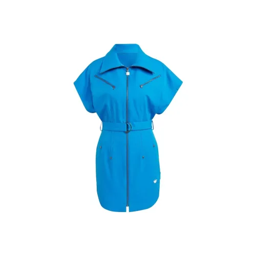 Adidas Short Sleeved Dresses Women's Blue