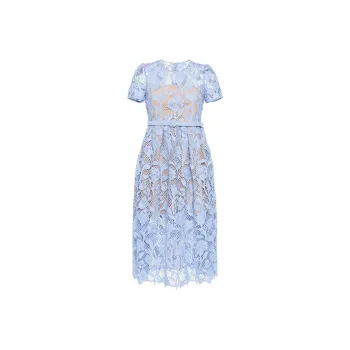 Self-portrait Lily Floral-lace Midi Dress