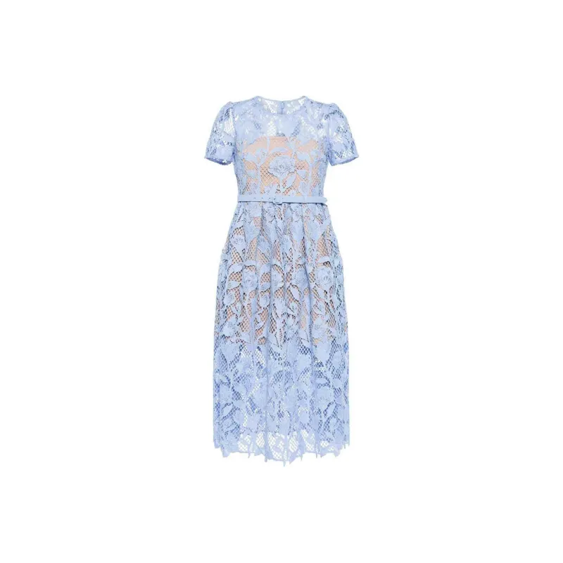 Self-portrait Lily Floral-lace Midi Dress-0
