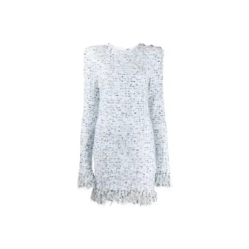 BALMAIN Long-Sleeved Dresses Women's White