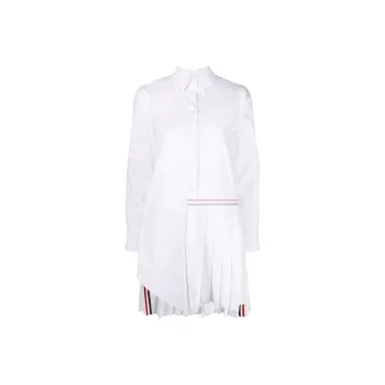 THOM BROWNE Long Sleeved Dresses Women's White
