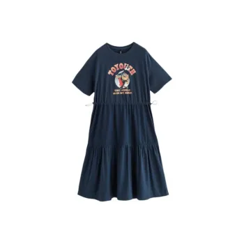 Initial Language Short-Sleeved Dresses Women's