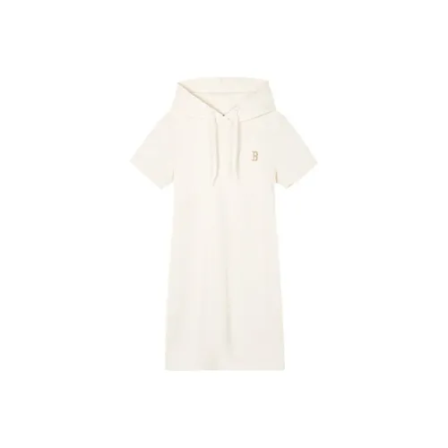 MLB Short Sleeved Dresses Women's Cream White