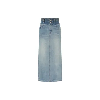 MOCO Denim Long Skirt Women's Light Blue