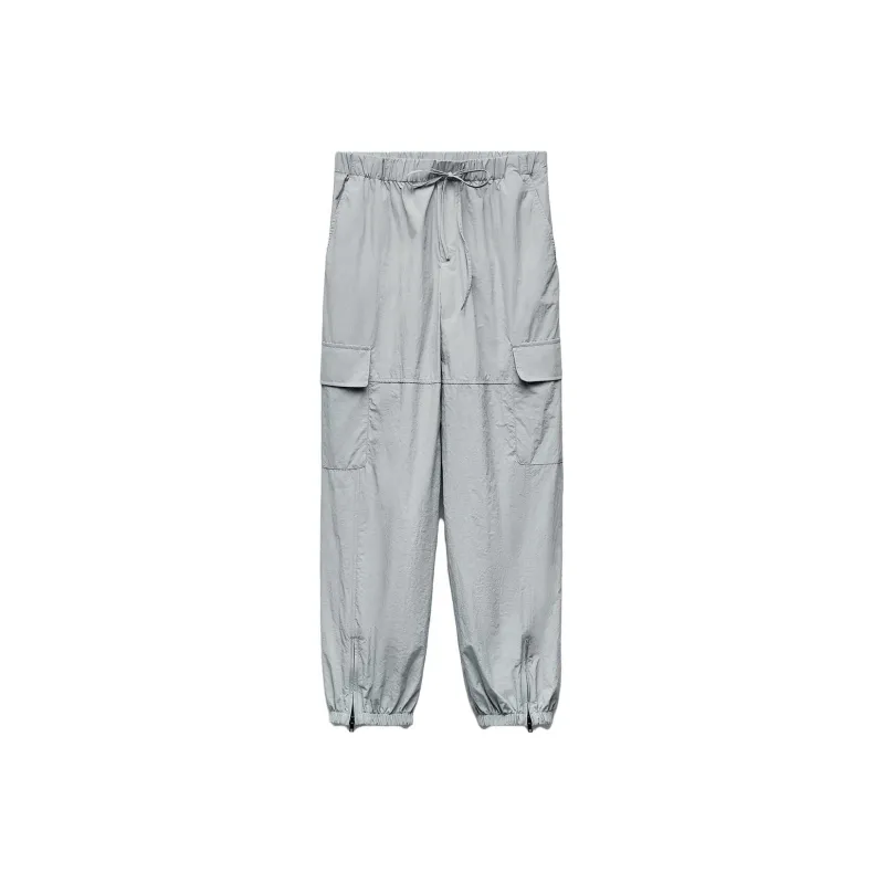 ZARA Cargo Pants Women's Blue Gray-0