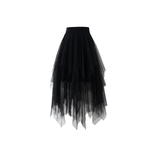 SOON FLOWER Knit Long Skirt Women's Black