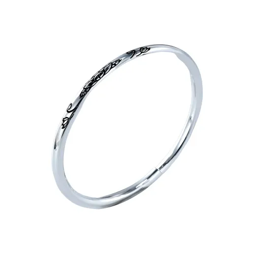 HAOYINFANG S999 Fine Silver Sterling Silver Bracelets Women's