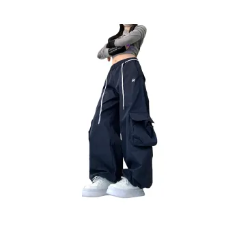 Mu Xiao Xin Casual Pants Women's Navy Blue