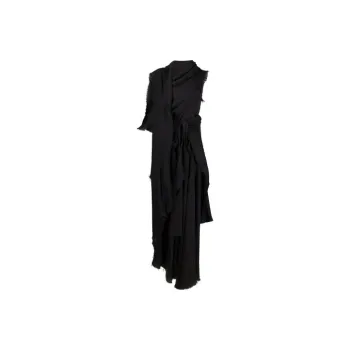 Yohji Yamamoto Asymmetric Draped Maxi Dress