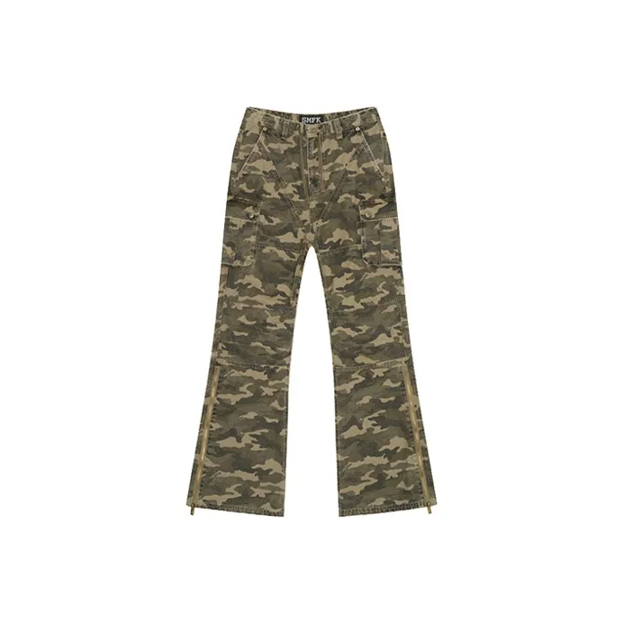SMFK Cargo Pants Women's Green Camouflage-0