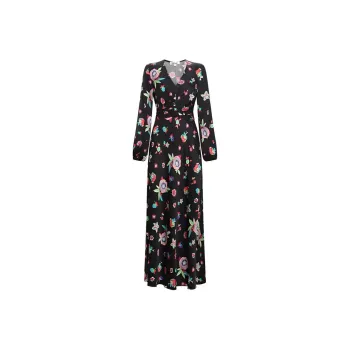 DVF Diane Von Furstenberg SS24 Long-Sleeved Dresses Women's Black