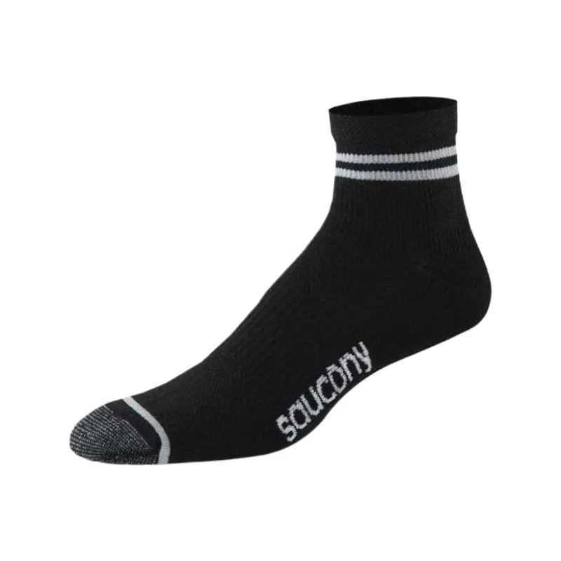 Saucony Inferno Cushion Ankle Socks Unisex 3 Pack White Gray Black-1