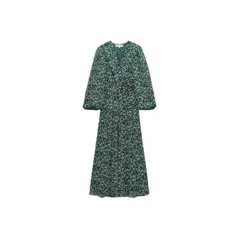 ZARA Long-Sleeved Dresses Women's Green