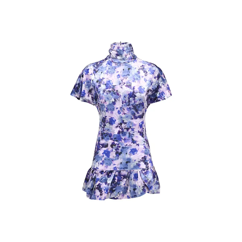 ISABEL MARANT Short Sleeved Dresses Women's Purple-0