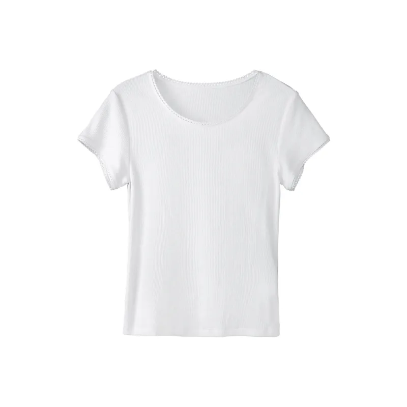 Fstudio Korean Style Thin Crew Neck Versatile Minimalist Style Short Sleeved T Shirts Women's-1