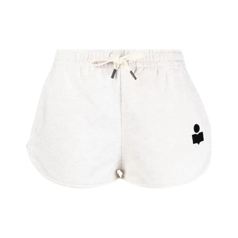 ISABEL MARANT ETOILE Logo Printed Drawstring Shorts-0