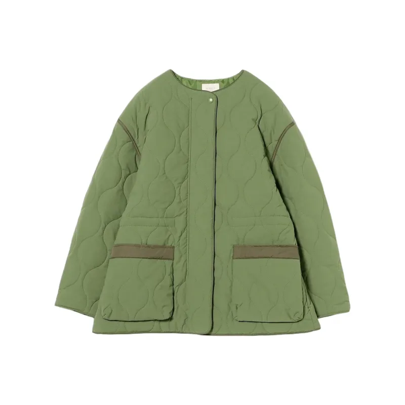 Beams Puffer Jacket Women's Olive Green-0