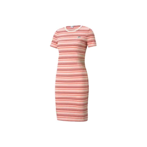 PUMA Short Sleeved Dresses Women's Light Pink