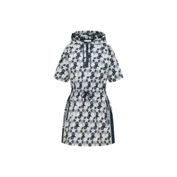 DIOR Short Sleeved Dresses Women's Blue