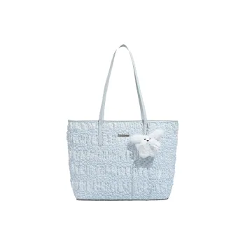 UNITE STAR PU Large Capacity Students Schooling Travel Tote Shoulder Bag Women's Haze Blue