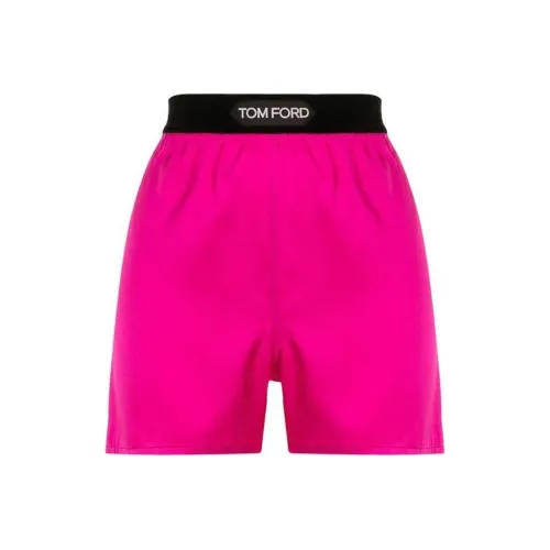 TOM FORD Logo waistband Silk Shorts