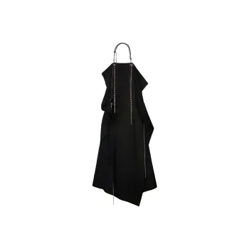 Givenchy Drape Asymmetrical Dress With Metallic Details 'Black'