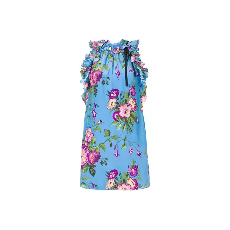 GUCCI FW21 Sleeveless Dress Women's Blue-0