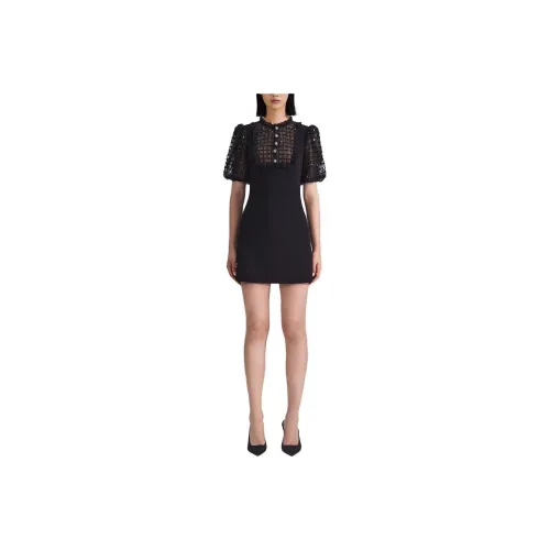Self-portrait Short-Sleeved Dresses Women's Classic Black