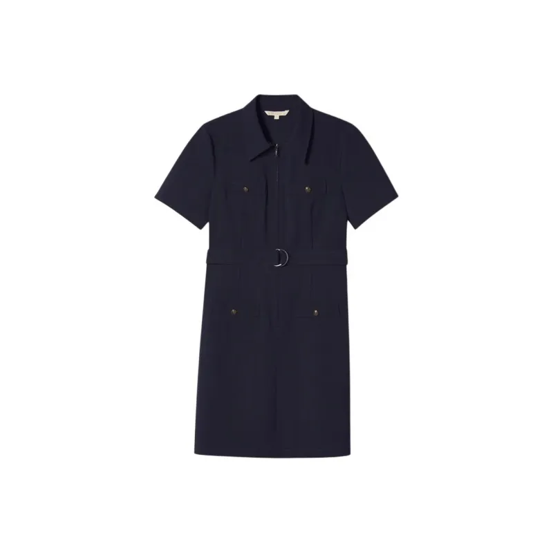 PSALTER Short Sleeved Dress Women's Navy Blue-0