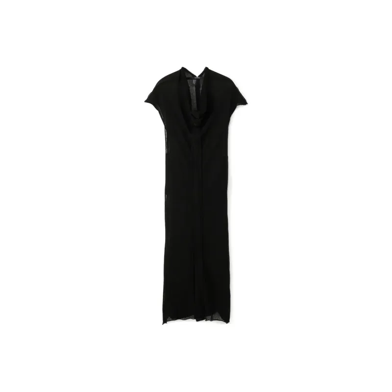 Yohji Yamamoto Short-Sleeved Dresses Women's Black-0