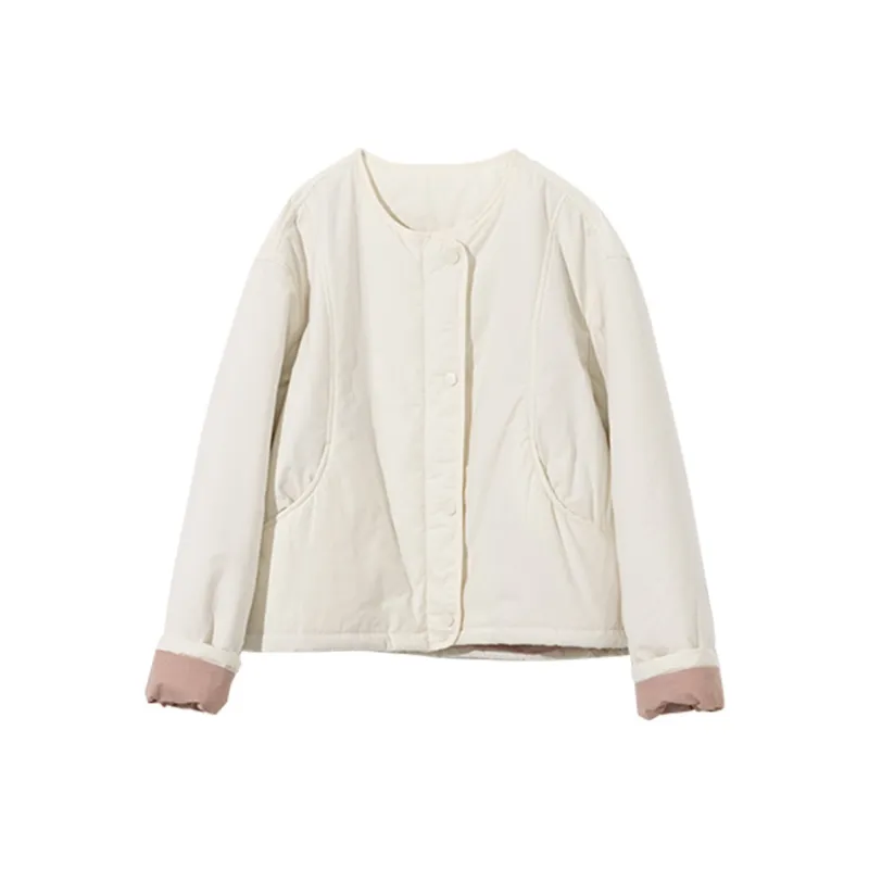 ZIMO Puffer Jacket Women's Leather Pink-3