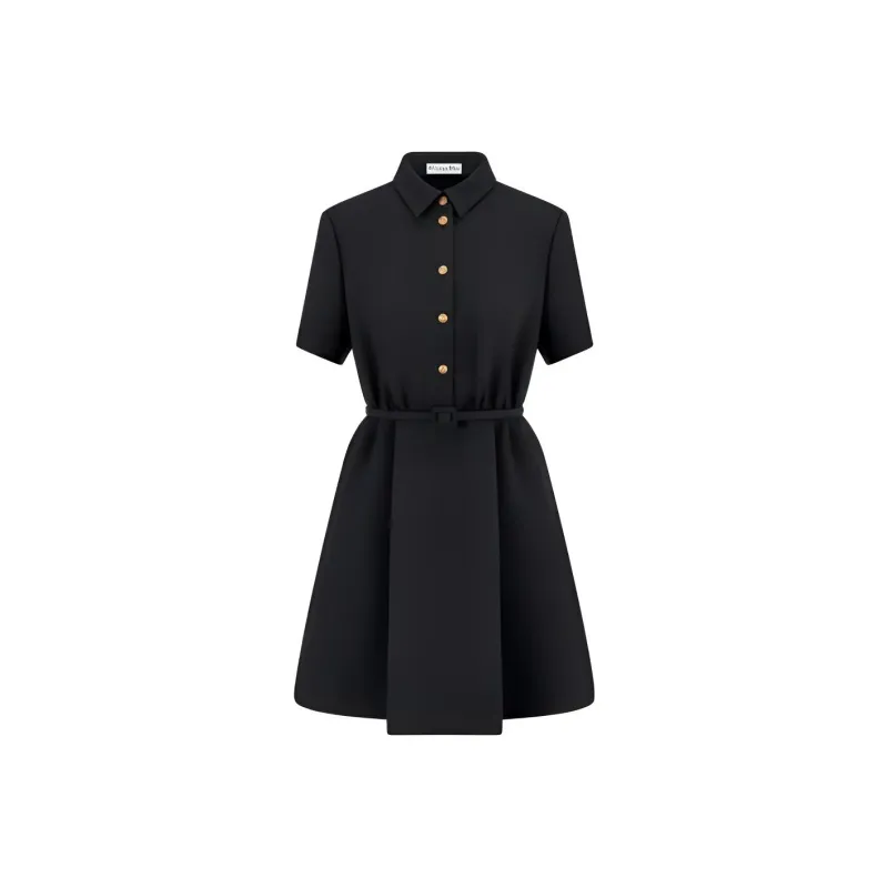 DIOR Short-Sleeved Dresses Women's Black-0