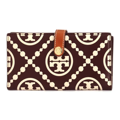 TORY BURCH T Monogram Leather Wallet Regular Women's Chestnut