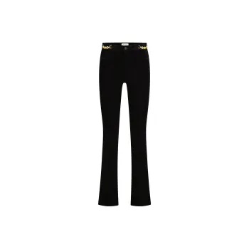 L'AGENCE Stevie Chain link Flared Velvet Trousers