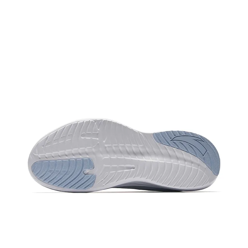 Anta Cushioning Rebound Lightweight Breathable Low Top Training Racing Running Shoes Women's White Blue-4