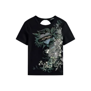 Ed Hardy SS25 T Shirt Women's Black
