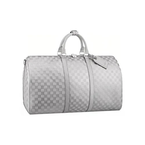 LOUIS VUITTON Keepall Bandouliere 50 Monogram Shadow Black