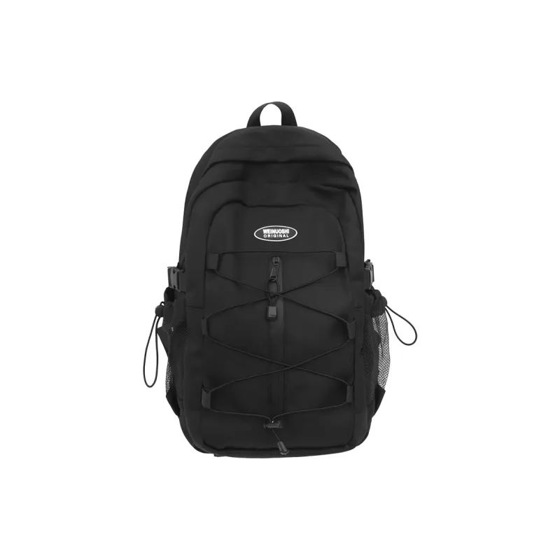 Yalu Nylon Backpack Unisex Black/White/Red/Blue-0