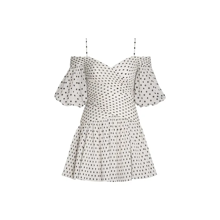 Zimmermann Pleated Chiffon Minidress-0