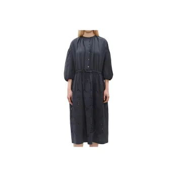 LA GARCONNE SS24 Long-Sleeved Dresses Women's Charcoal Gray