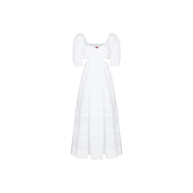 Staud Cut out Tiered Midi Dress-0