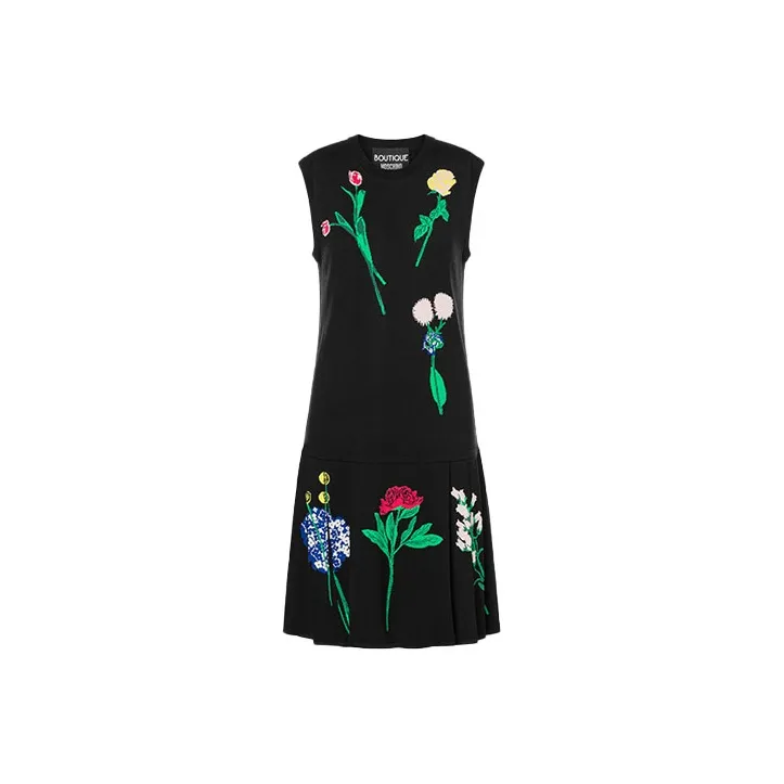 MOSCHINO Sleeveless Dresses Women's Black-0