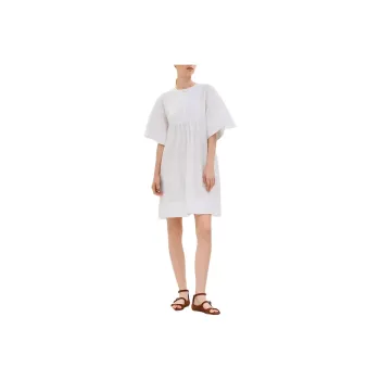 HERMES Short Sleeved Dress Women's White