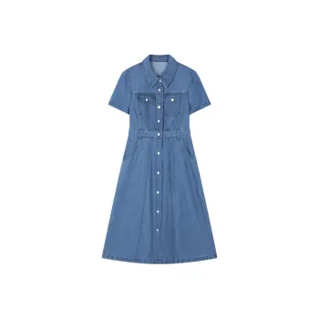 IHIMI Short Sleeved Dress Women's Blue