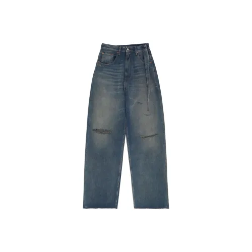 MM6 Maison Margiela Distressed Jeans Grey Blue