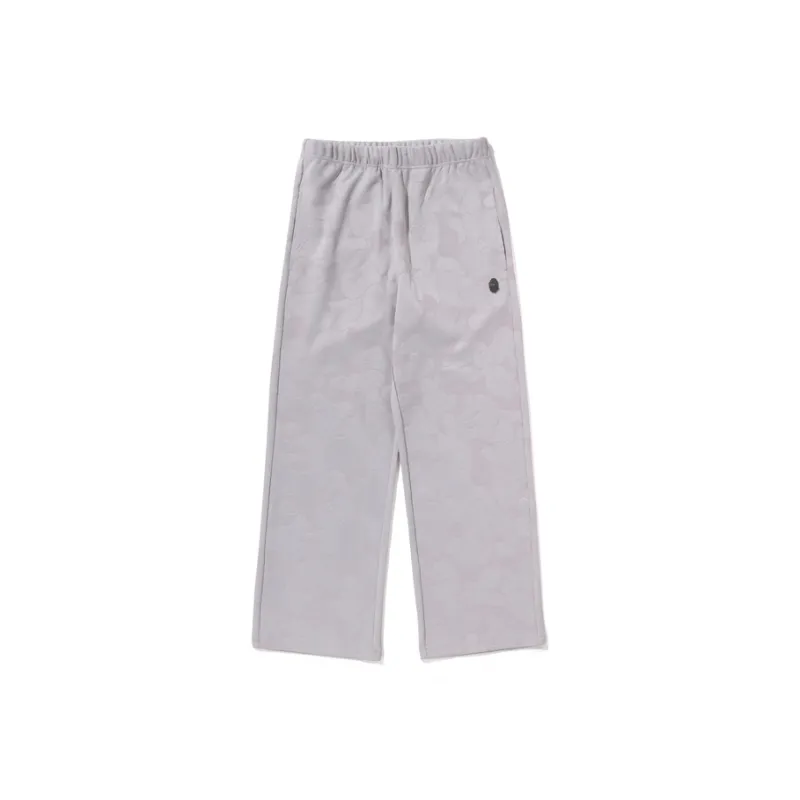 Bape Women's Solid Camo Jacquard One Point Wide Pants Sax-2