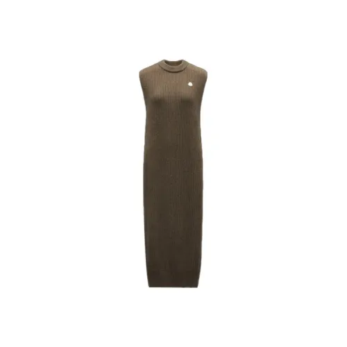 Moncler Sleeveless Dresses Women's Mud Brown