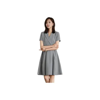 ONE SHALLOW Short Sleeved Dresses Women's Gray