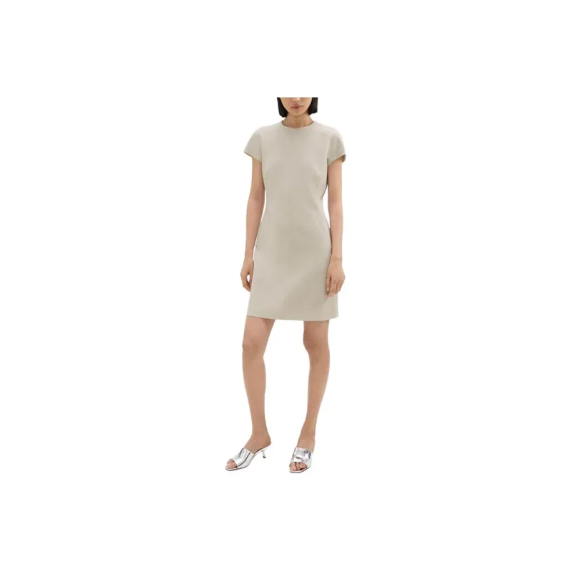 THEORY Short-Sleeved Dresses Women's Stone White-0