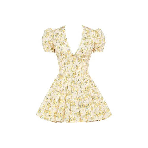 HOUSE OF CB IMANI Short Sleeved Dress Women's BUTTERCUP/Yellow
